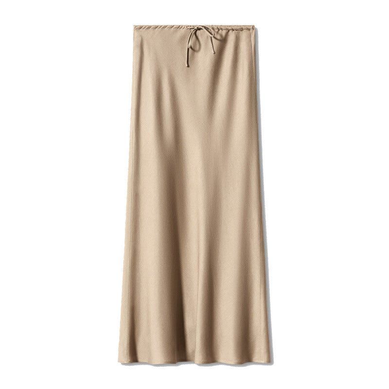 Damen Maxi-Rock mit elastischemBund und seitlicher Bindegurt Drune