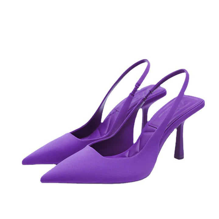 Damen elegante Slingback-Pumps mit spitzem Zehenbereich und hohem Absatz Drune
