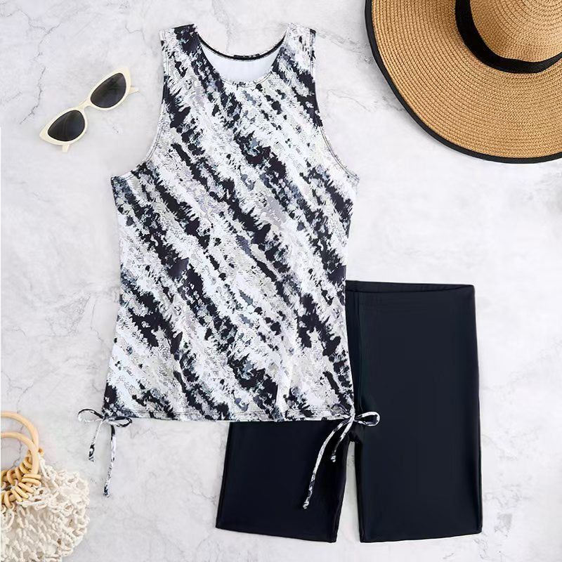 Frauen Stylisches Schwimm Tank und Shorts Set Drune