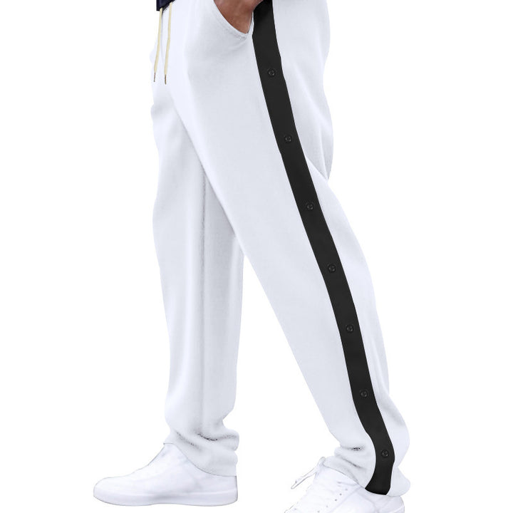 Damen Sportliche Freizeitpants mit Druckknöpfen an den Seiten Drune