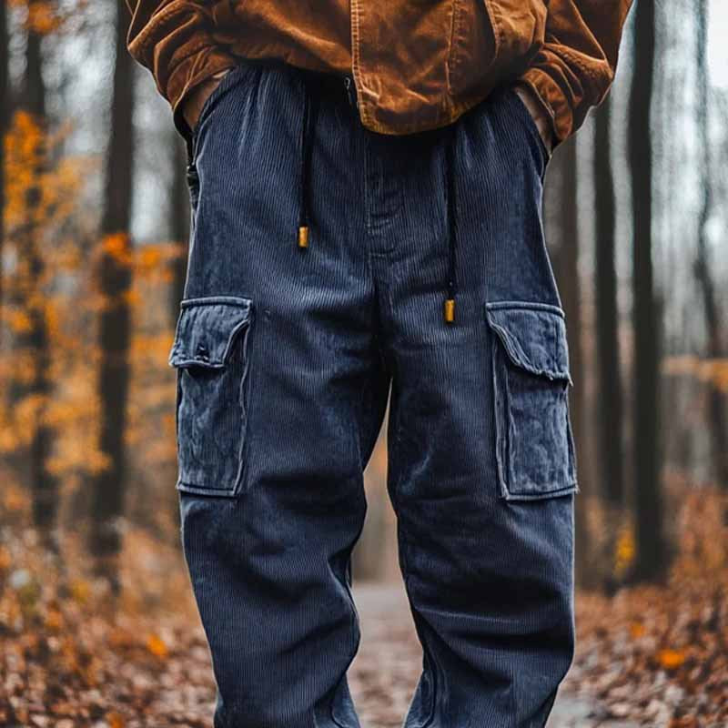 Herren bequeme Cargo-Hose mit seitlichen Taschen im lässigen Design Drune
