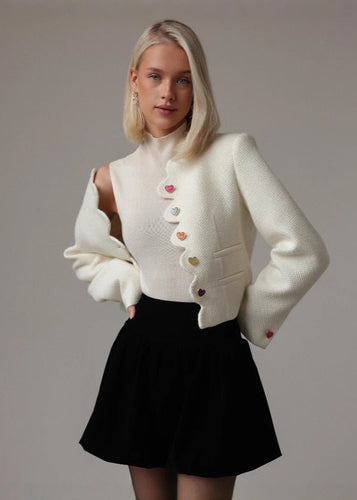 Drune | Herzknopf Wolljacke