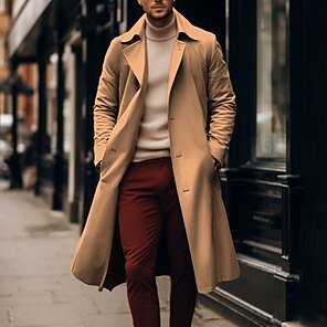 Herren eleganter Übergangsmantel mit modernem Schnitt und praktischen Taschen Drune