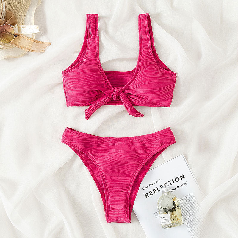 Damen Sportliches Bikini-Set mit raffiniertem Knotendesign Drune
