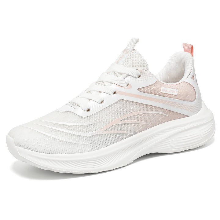 Damen nan atmungsaktiver Lightweight-Laufschuh mit dämpfender Wellen-EVA-Sohle und nahtlosem Mesh-Obermaterial Drune