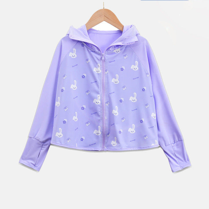 Jungen atmungsaktive Kapuzenjacke mit UV-Schutz Drune
