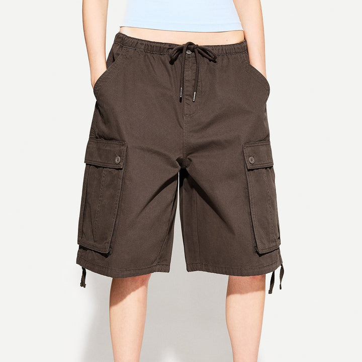 Damen Cargo-Shorts mit elastischem Bund und praktischen Seitentaschen Drune