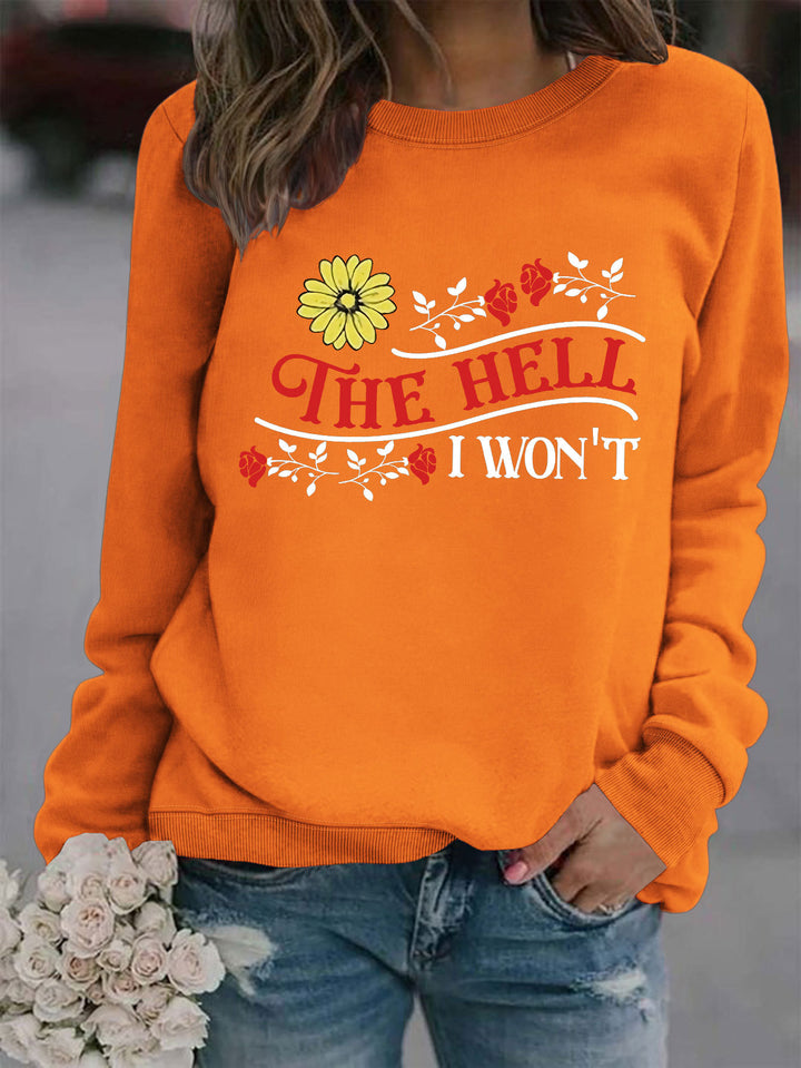 Damen Sweatshirt mit verspieltem Motiv und bequemer Passform Drune
