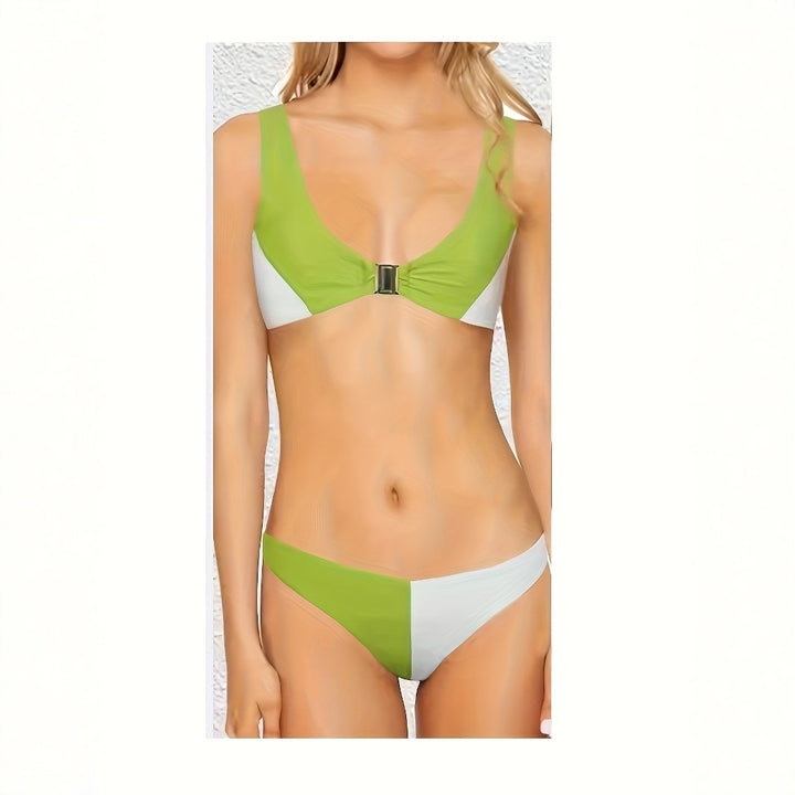 Damen Bikinis mit tiefem V-Ausschnitt und schmalen Trägern Drune