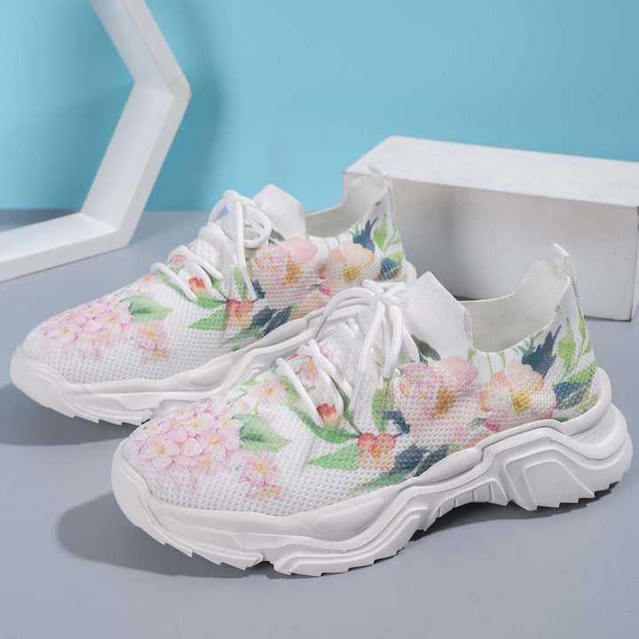 Drune | Lässige Turnschuhe Mit Blumendruck