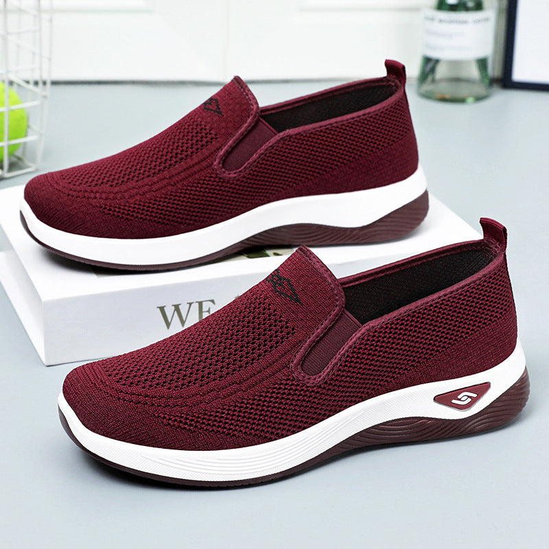 Damen nan gestrickter Slip-On Komfortsneaker mit elastischem Einstieg und Memory-Schaum-Fußbett Drune