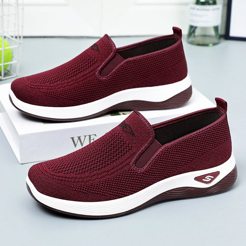 Damen nan gestrickter Slip-On Komfortsneaker mit elastischem Einstieg und Memory-Schaum-Fußbett Drune