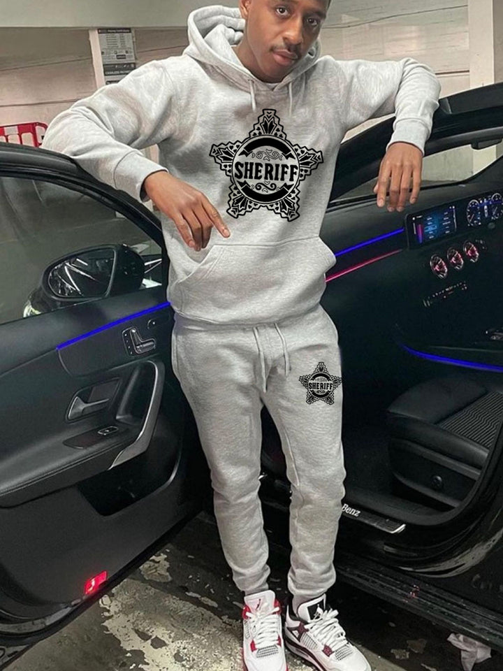 Damen Hoodie- und Jogginghose-Set mit einzigartigem Sheriff-Design Drune