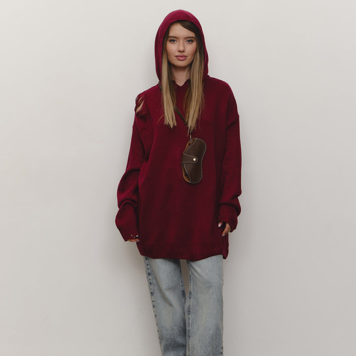Damen Hoodie mit großzügigem Schnitt und trendigem Design Drune