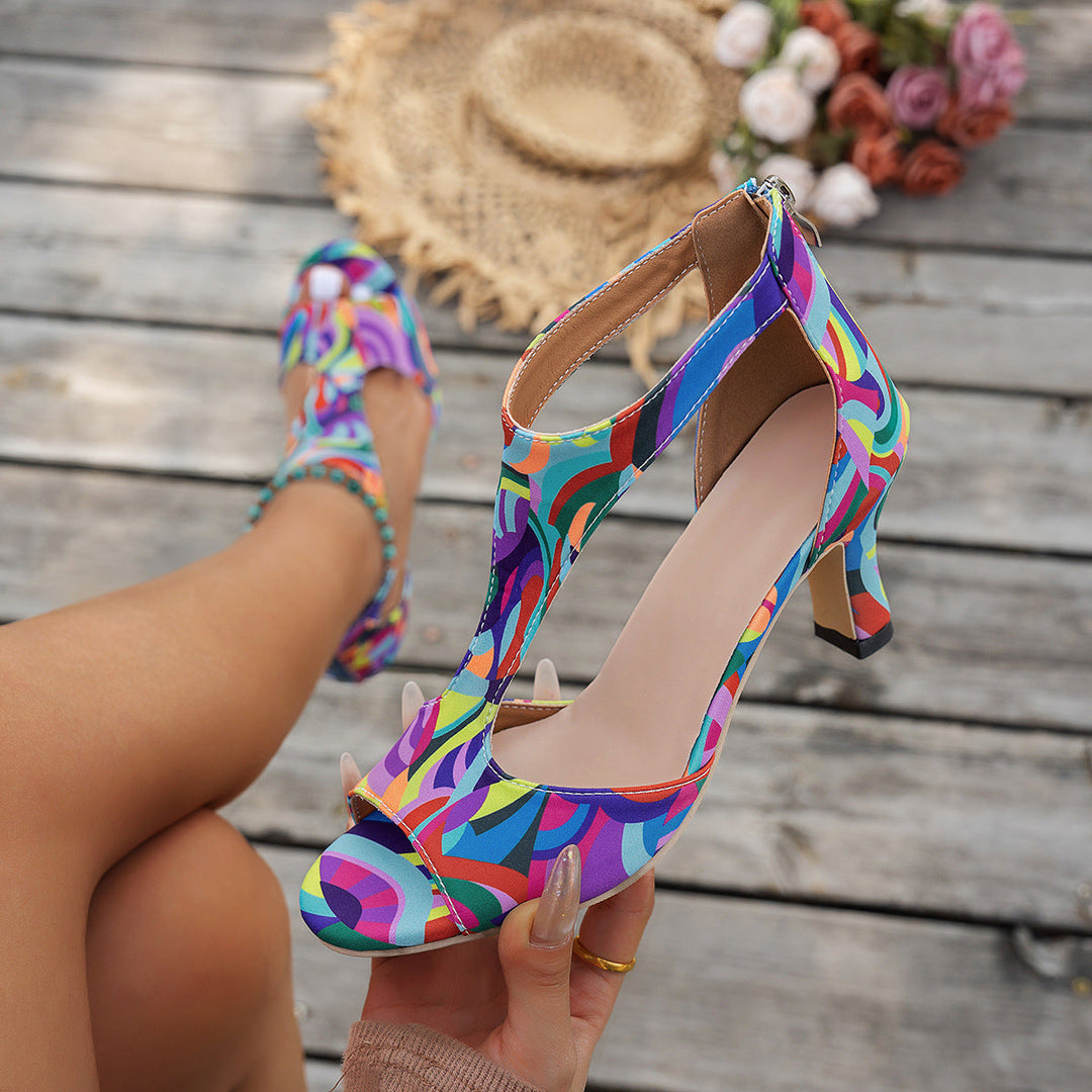 Damen Strappy High Heels mit kreativem Design und komfortablem Absatz Drune