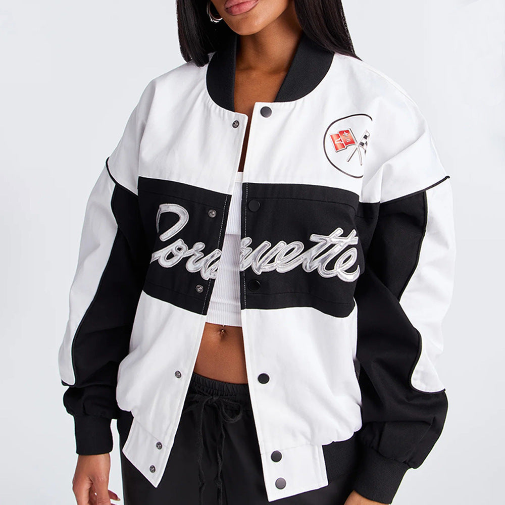 Damen oversized Collegejacke Drune