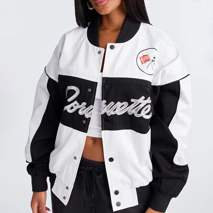 Damen oversized Collegejacke Drune