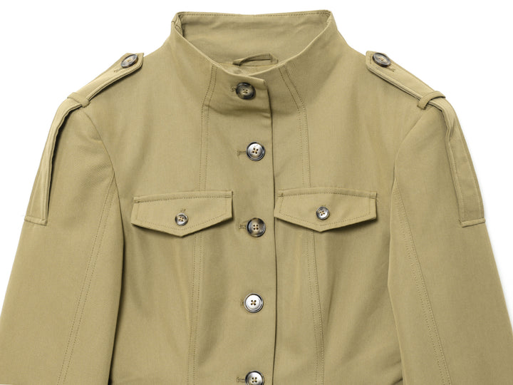 Damen modische Utility-Jacke mit praktischen Taschen und betonten Schulterdetails Drune