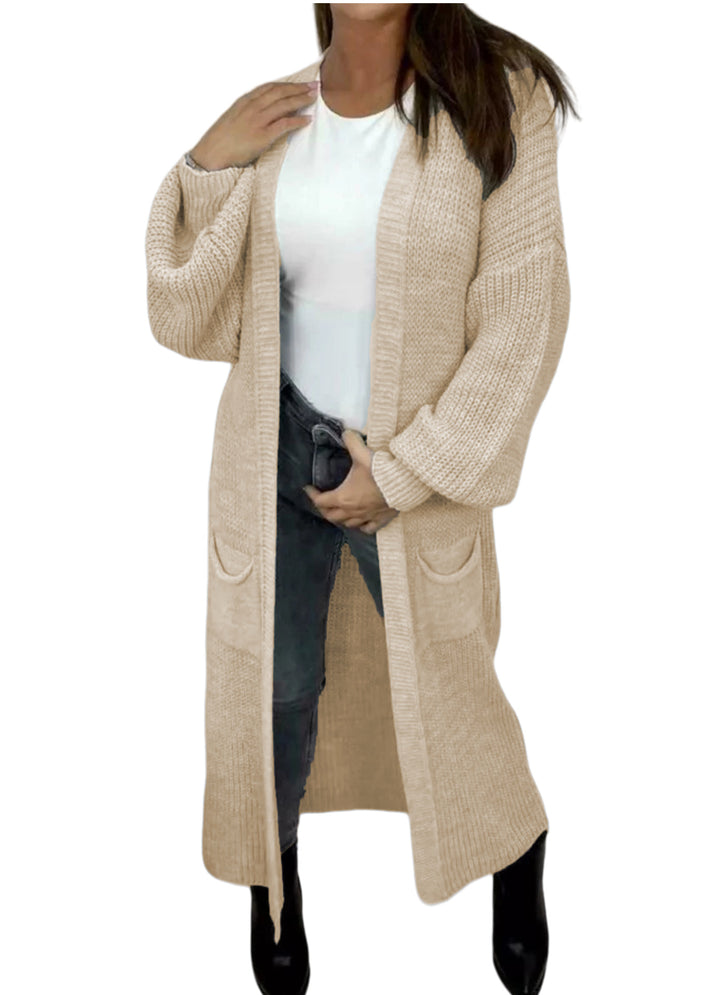 Damen Grobstrickmantel im lässigen offenen Design Drune