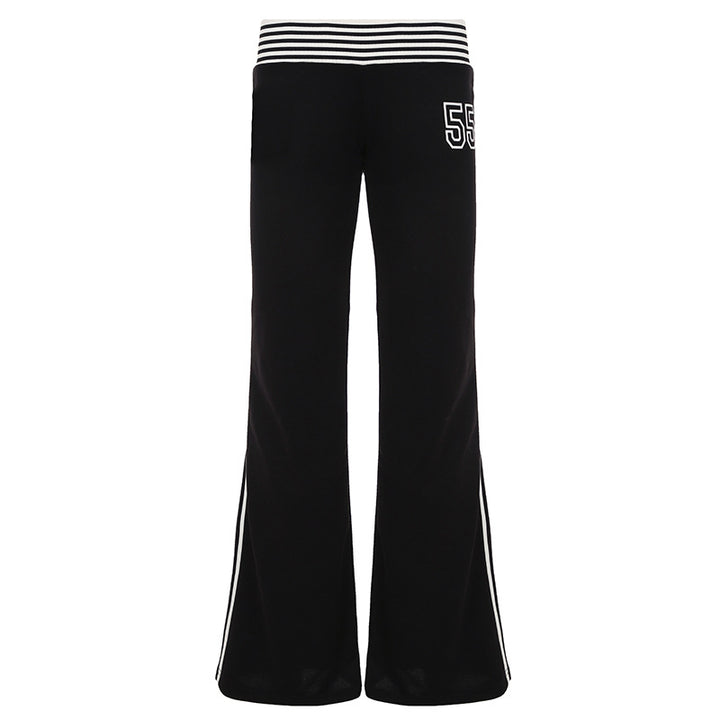 Damen Flared Jogginghose mit seitlichen Streifen Drune