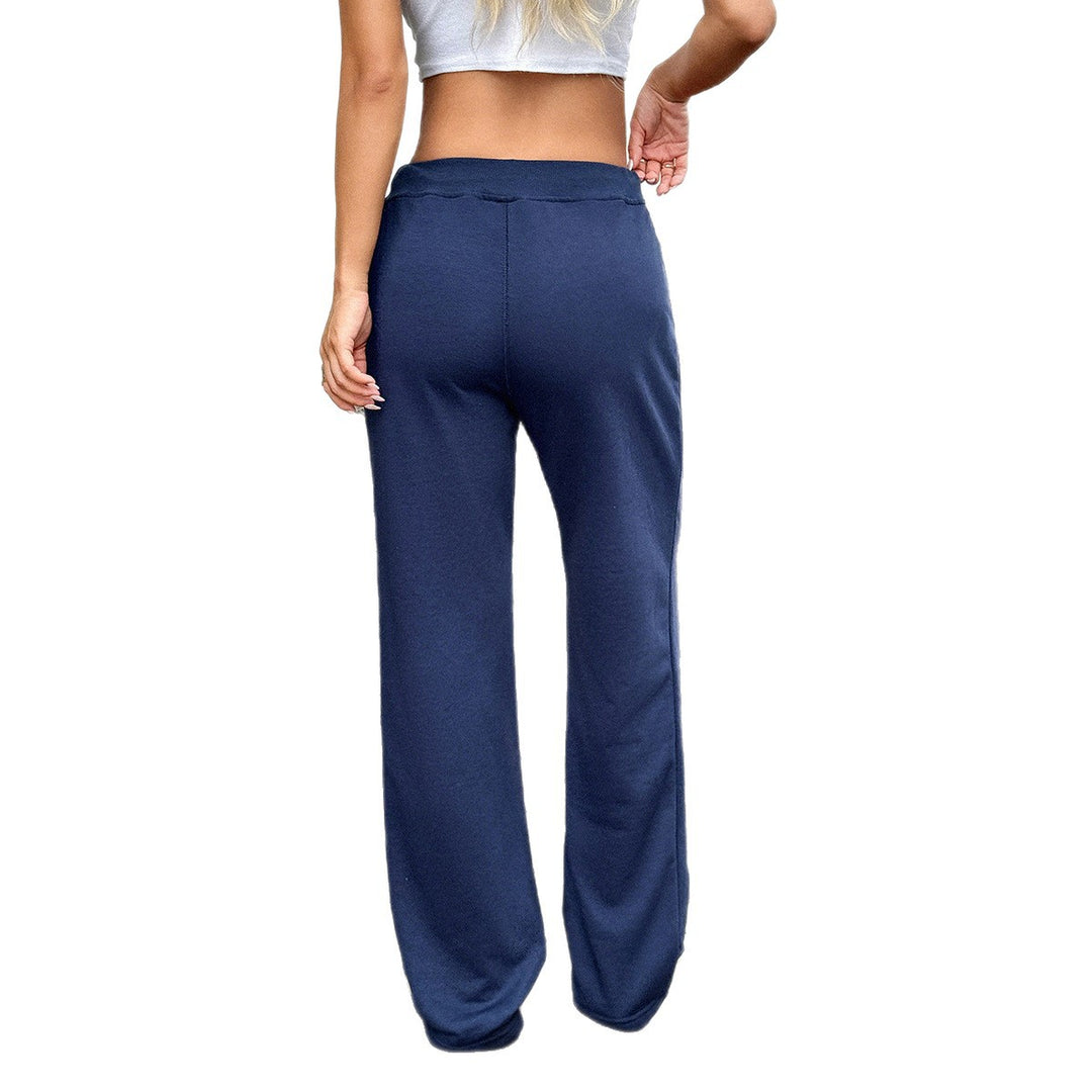 Damen Bequeme Freizeithose mit elastischem Bund und geradem Schnitt Drune