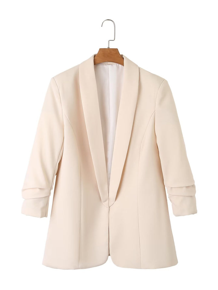 Damen Oversize Blazer ohne Verschluss Drune