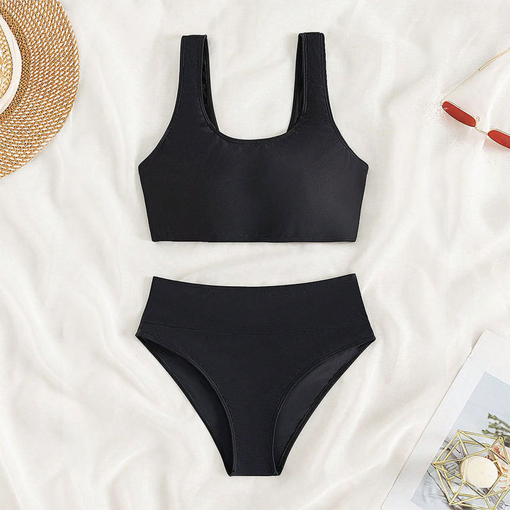 Damen Sport-Bikini mit hochtailliertem Slip und breiten Trägern Drune