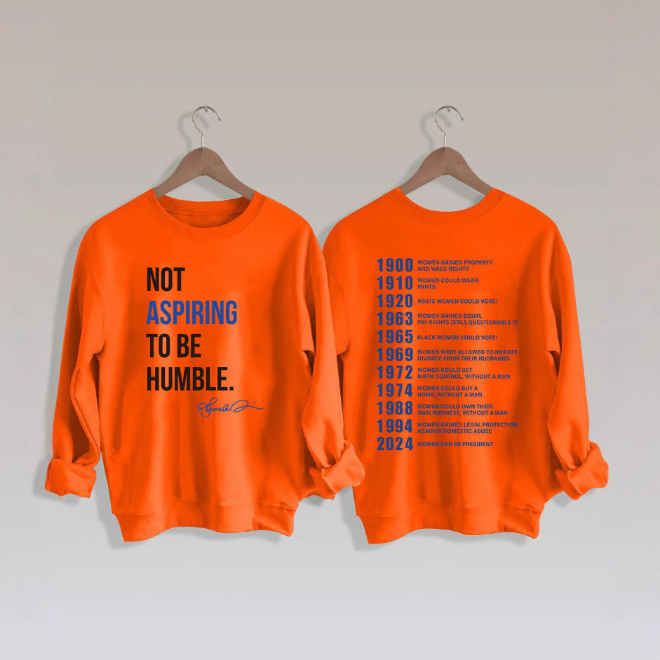 Damen Sweatshirt mit inspirierendem Schriftzug und historischem Motiv Drune