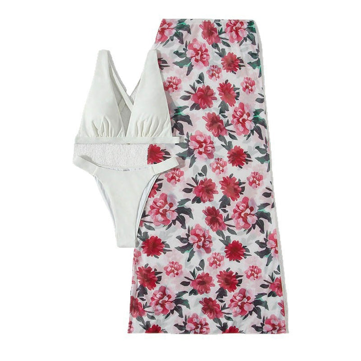 Damen Bikini-Set mit elegantem Wickelrock und dezentem Triangel-Oberteil Drune