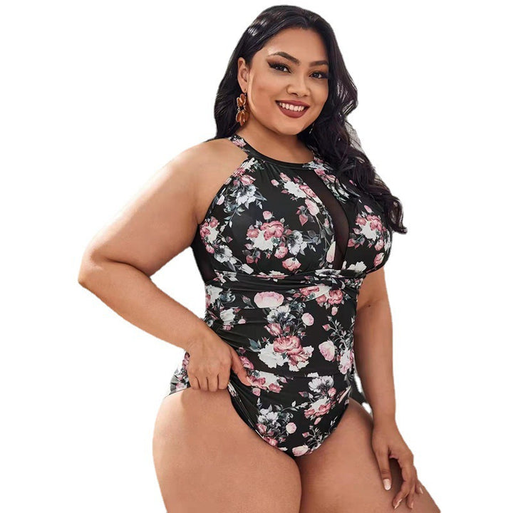 Damen Hochwertiger Badeanzug mit floralen Akzenten Drune