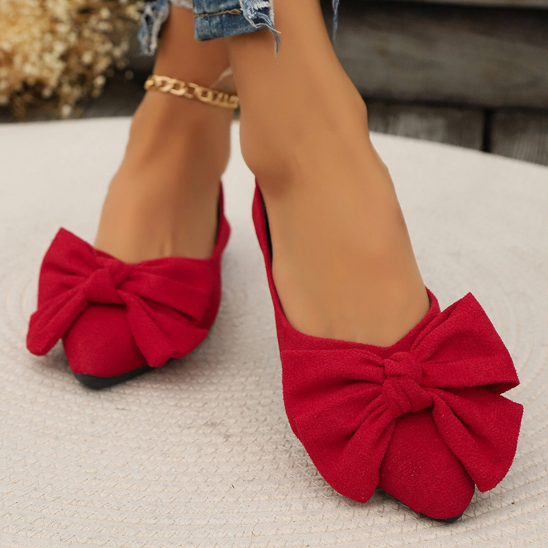 Damen Ballerina-Schuhe mit elegantem Schleifendetail und rutschfester Sohle Drune