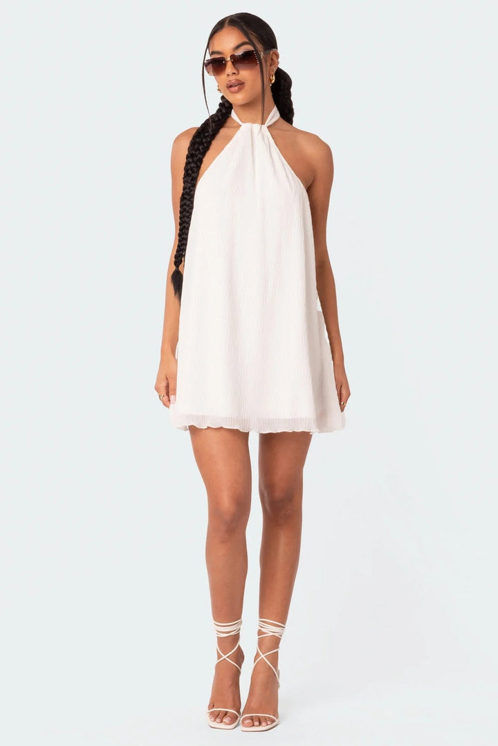 Damen luftiges Strandkleid mit verstellbaren Haltern und fließendem Design Drune
