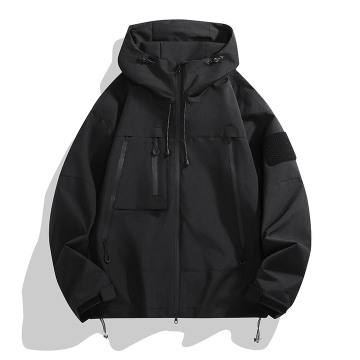 Damen technische Outdoor-Jacke mit verstellbarem Kapuzensystem und multifunktionalen Taschen Drune