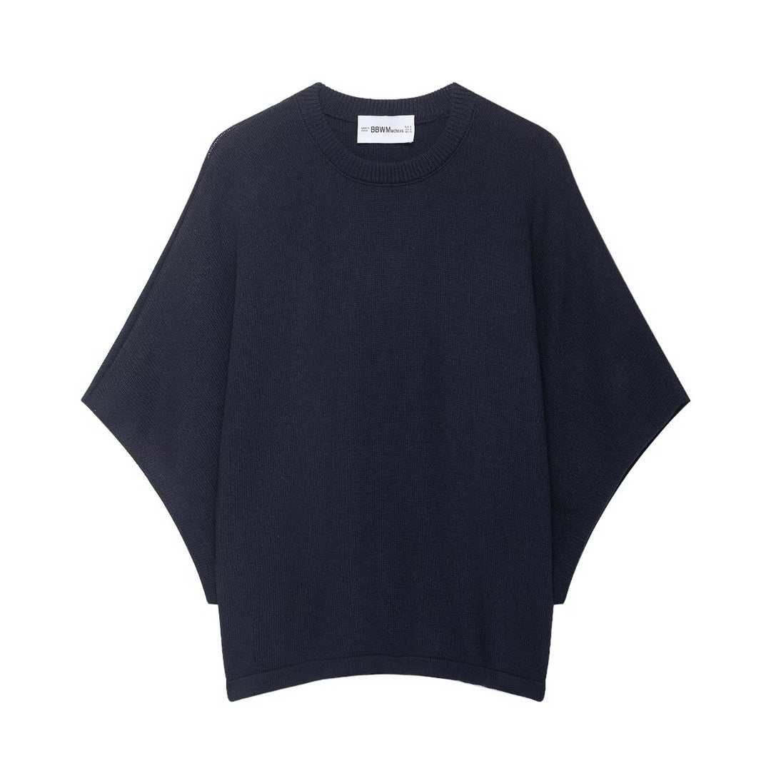 Damen oversized Strickpullover mit lässigem Schnitt und weitem Ärmel Drune