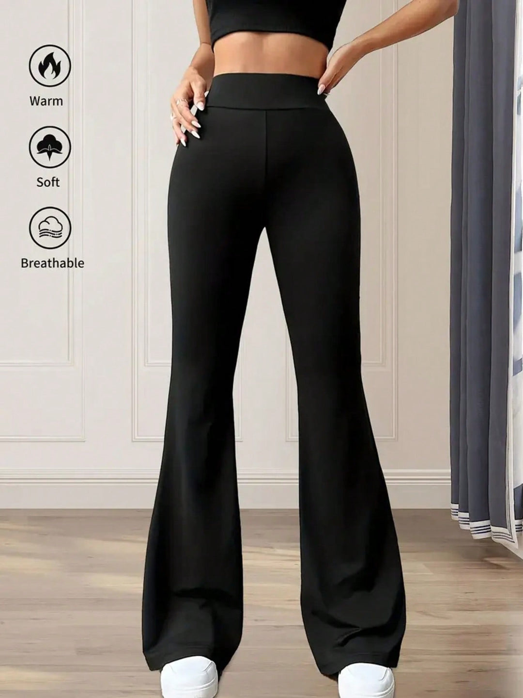 Damen Hochwaisted Flared Leggings Drune