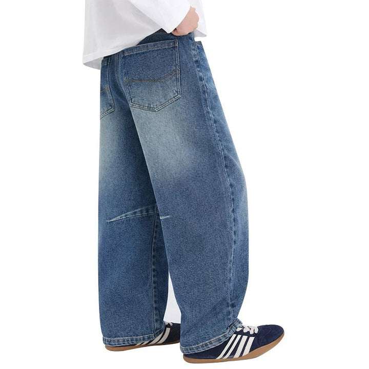 Unisex Overcut Jeans im modischen Baggy-Stil Drune