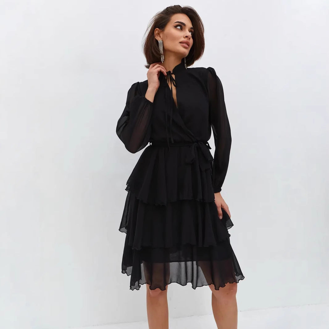 Damen Rüschenkleid Drune