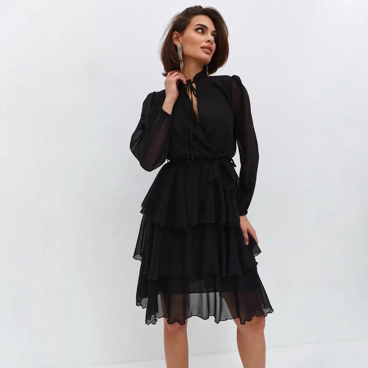 Damen Rüschenkleid Drune