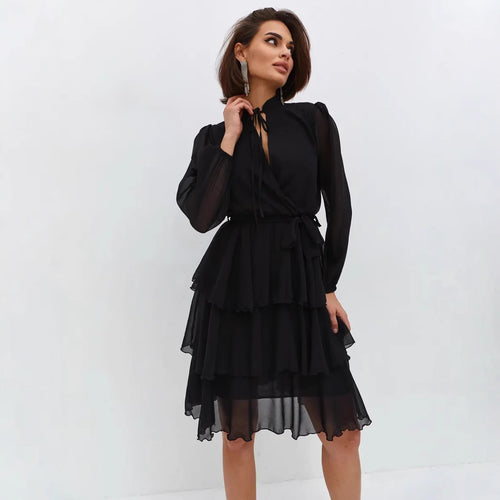 Damen Rüschenkleid Drune