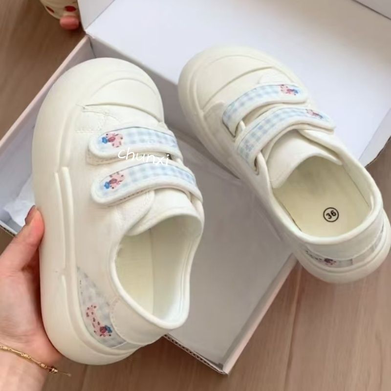 Damen Sneaker mit praktischem Klettverschluss und floralem Design Drune