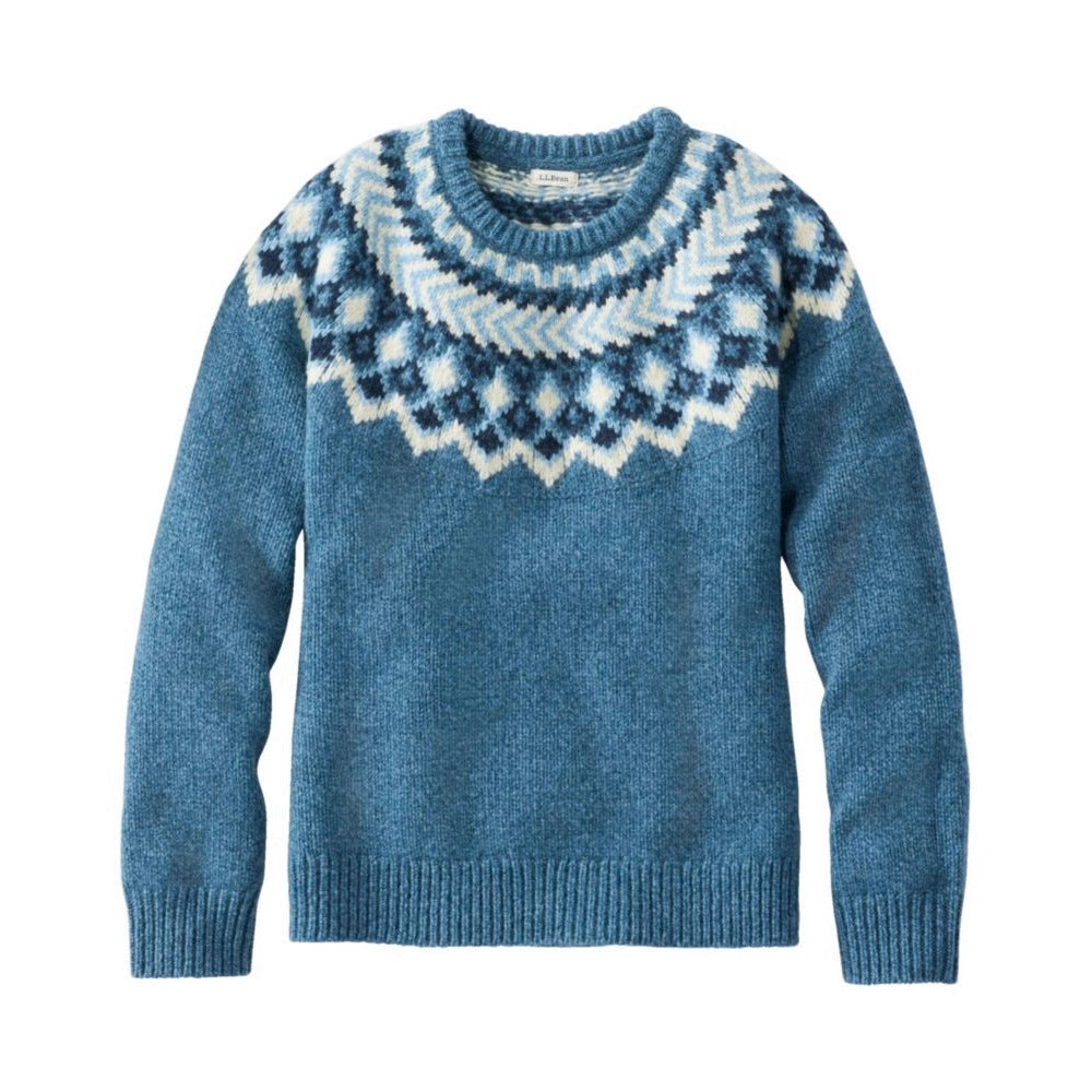 Damen nan Norwegerpullover aus Wollmix mit Rundhalsausschnitt und traditionellem Fair-Isle-Yoke Drune