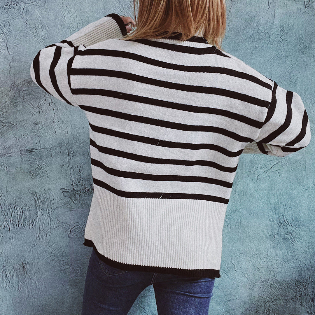 Drune | Gestreifter Strickpullover für Herbst & Winter