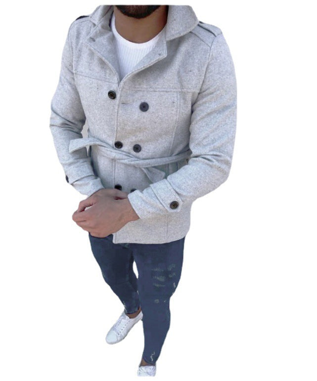 Herren Mantel mit doppelter Knopfreihe Drune