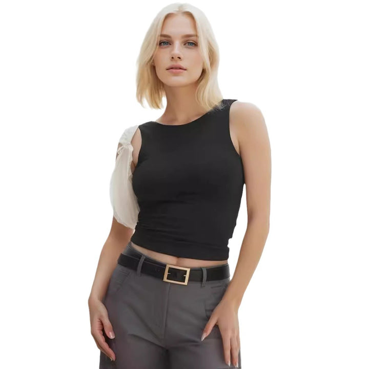 Damen ärmelloses Basic-Top mit elegantem Schnitt Drune