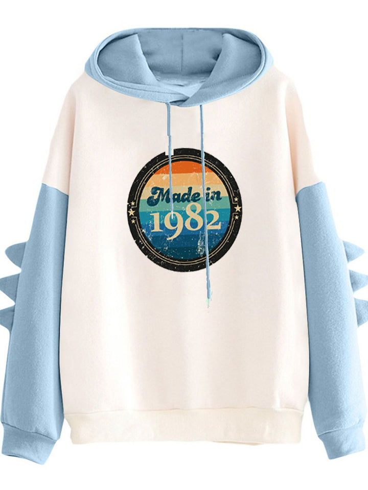 Damen Kapuzenpullover mit einzigartigem Retro-Design Drune