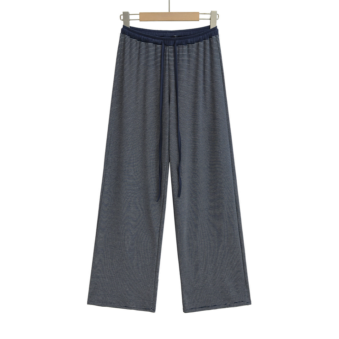 Damen Weite Lounge-Hose mit elastischem Bund und seitlichen Taschen Drune
