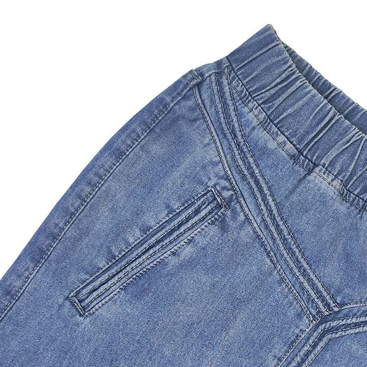 Drune | Damenweite Schößchen Genähte Denim Maxirock
