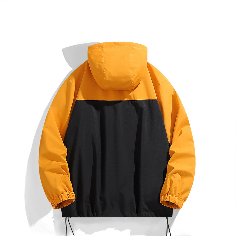 Herren winddichte Funktionsjacke mit stylischem Farbkontrast und praktischen Taschen Drune