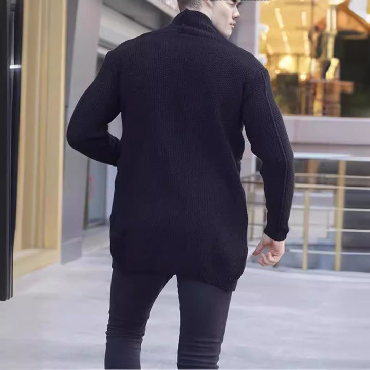 Herren Grobstrick Cardigan mit modischem Zopfmuster und lässigem Schnitt Drune