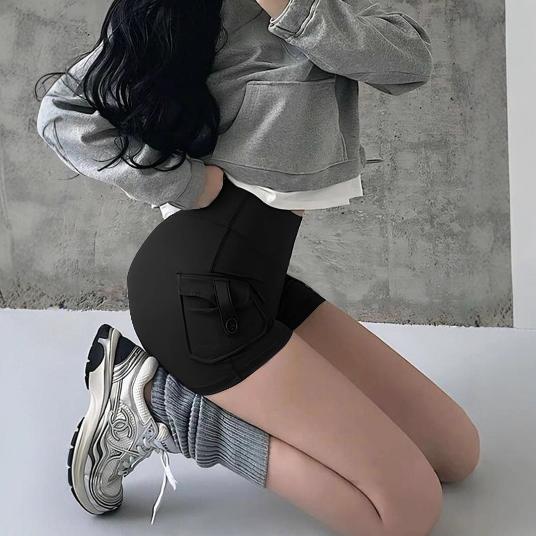 Damen Sportliche Shorts mit praktischen Seitentaschen und elastischem Bund Drune